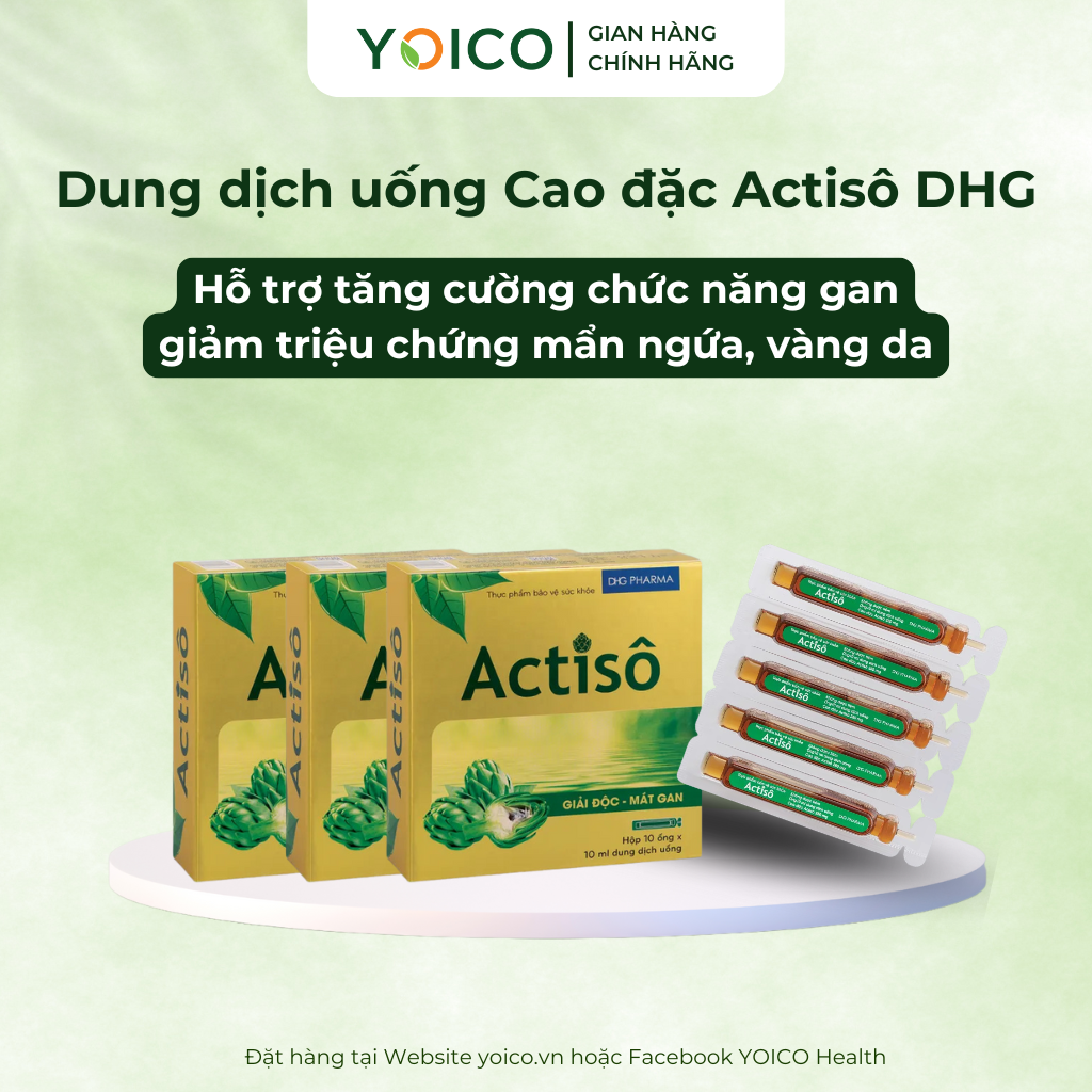 3 hộp dung dịch uống cao đặc actiso dhg yoico