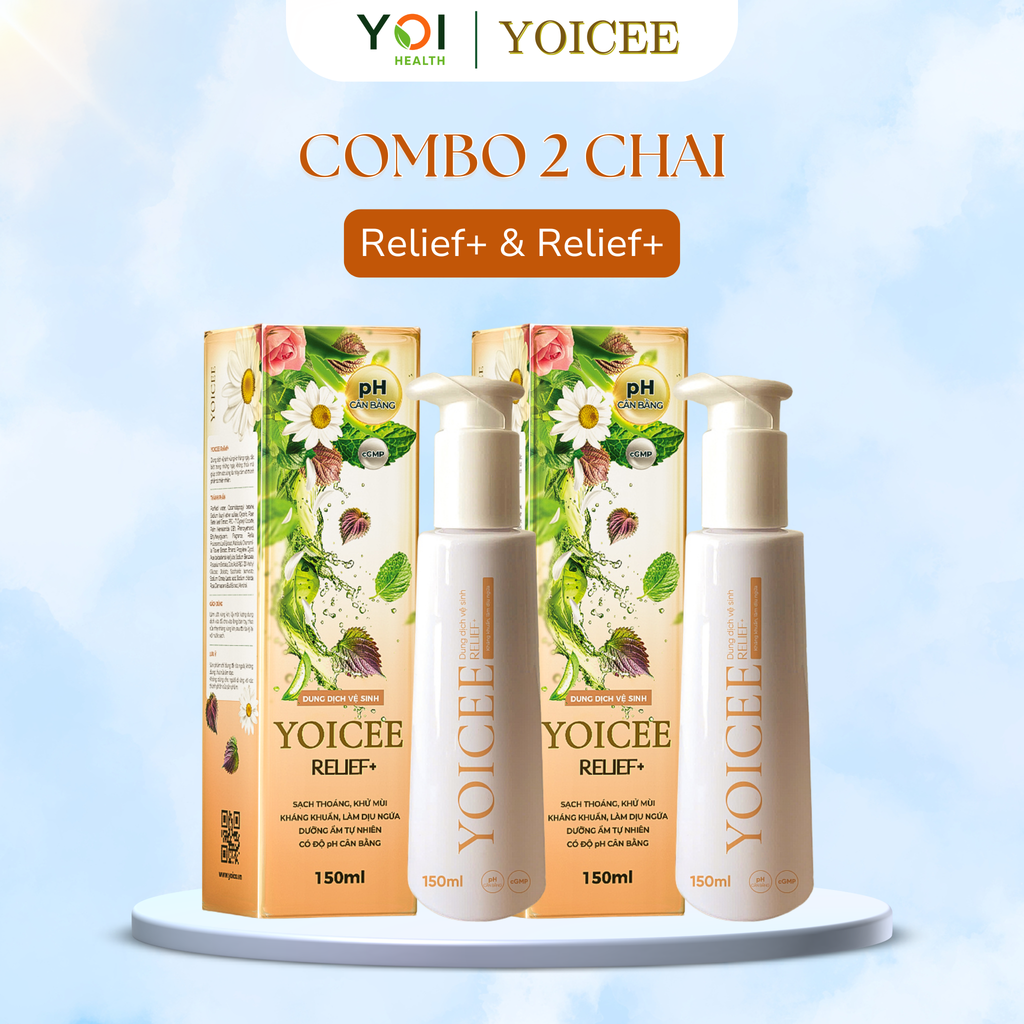Combo 2 chai Dung dịch vệ sinh YOICEE Relief