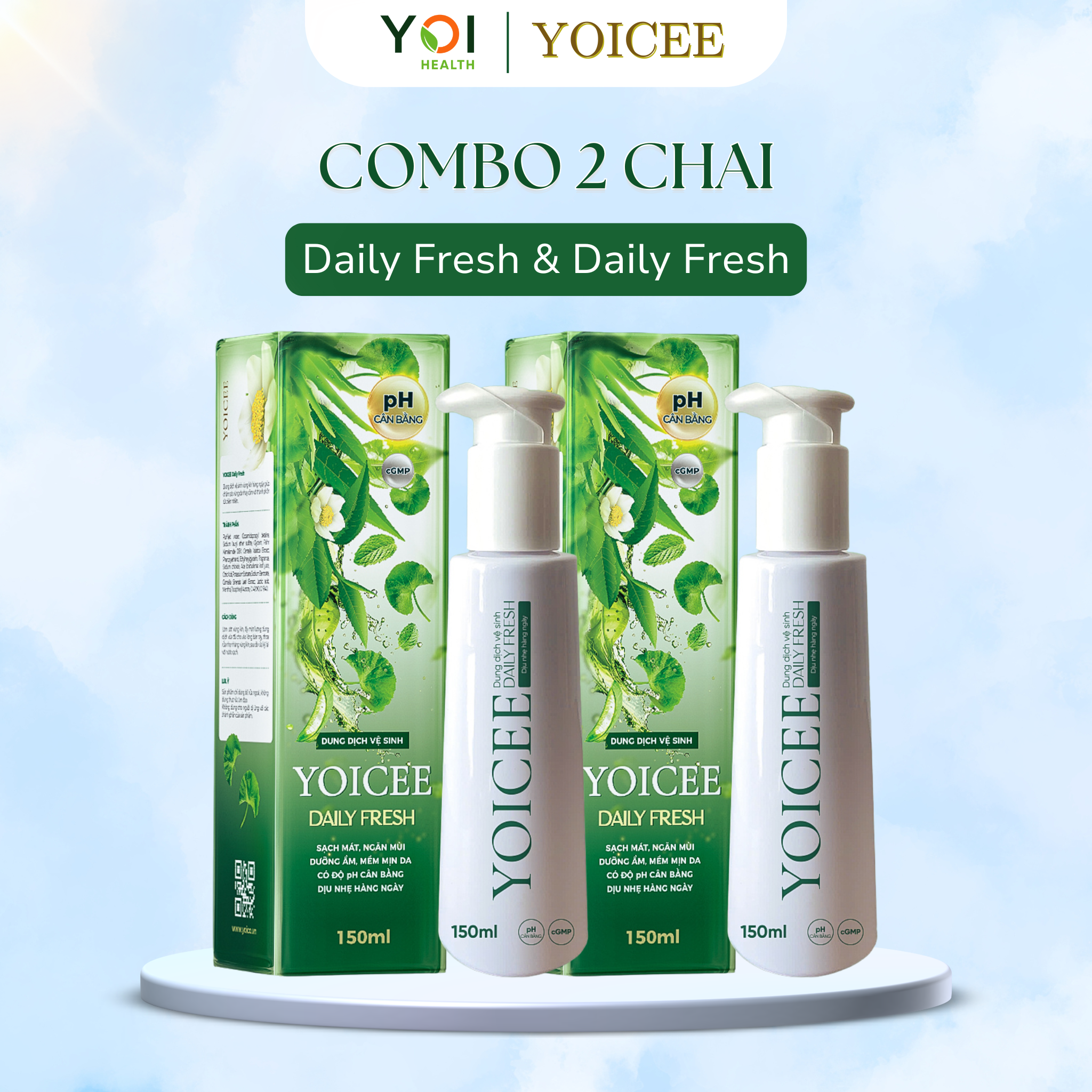 Combo 2 chai YOICEE Daily Fresh Dung dịch vệ sinh